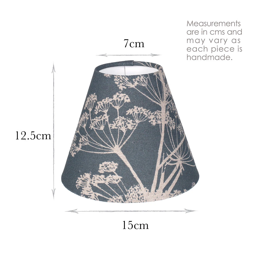 Candle Shade In Indigo Cow Parsley 5 Candle Shade In Indigo Cow Parsley - Image 3