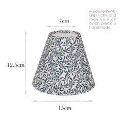 Candle Shade In Indigo Spring Leaf 7 Candle Shade In Indigo Spring Leaf -Curtains & Poles Sales 10CAN15SLIN 13