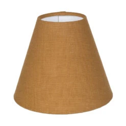 Candle Shade In Ochre Waterford Linen