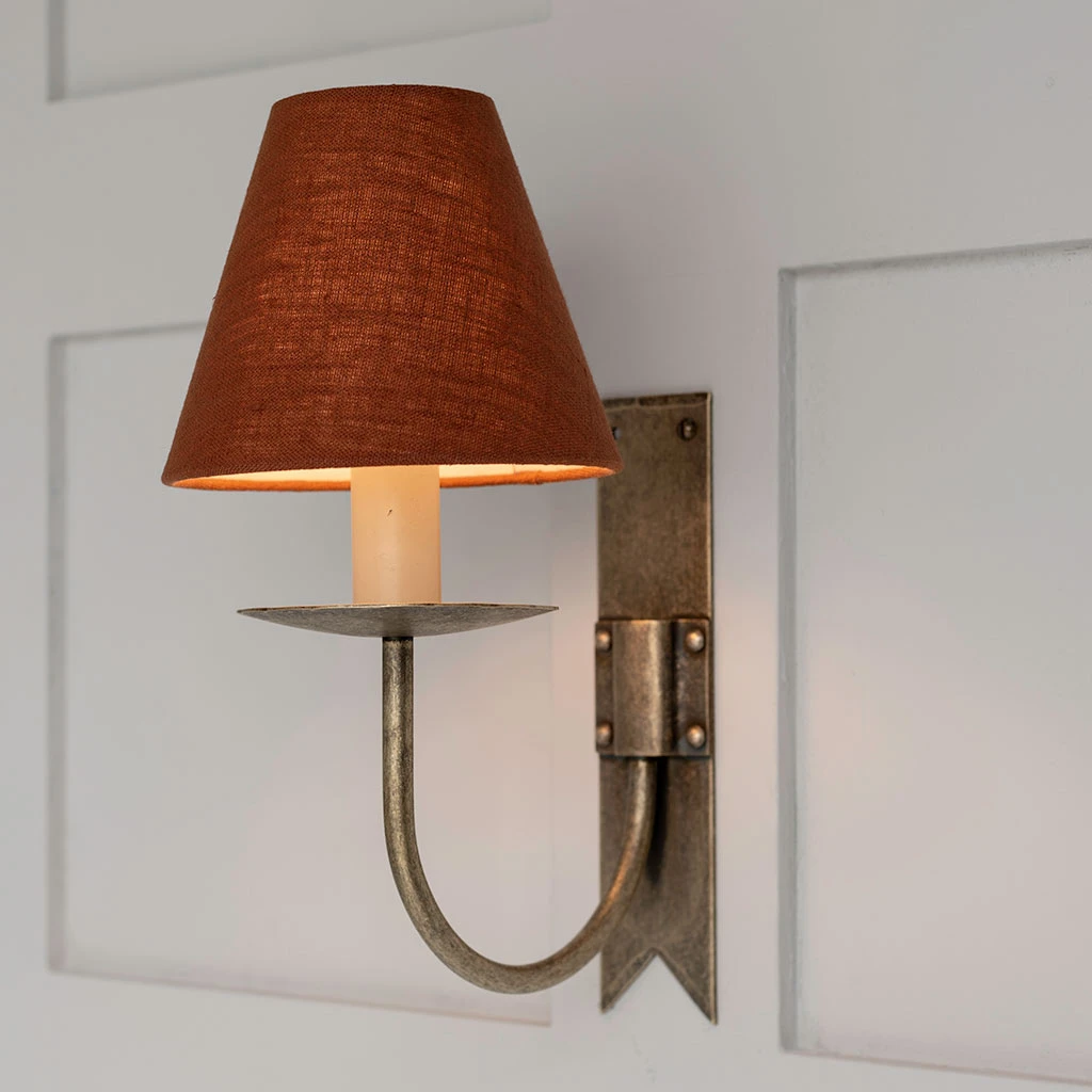 Candle Shade In Paprika Waterford Linen 4 Candle Shade In Paprika Waterford Linen - Image 2