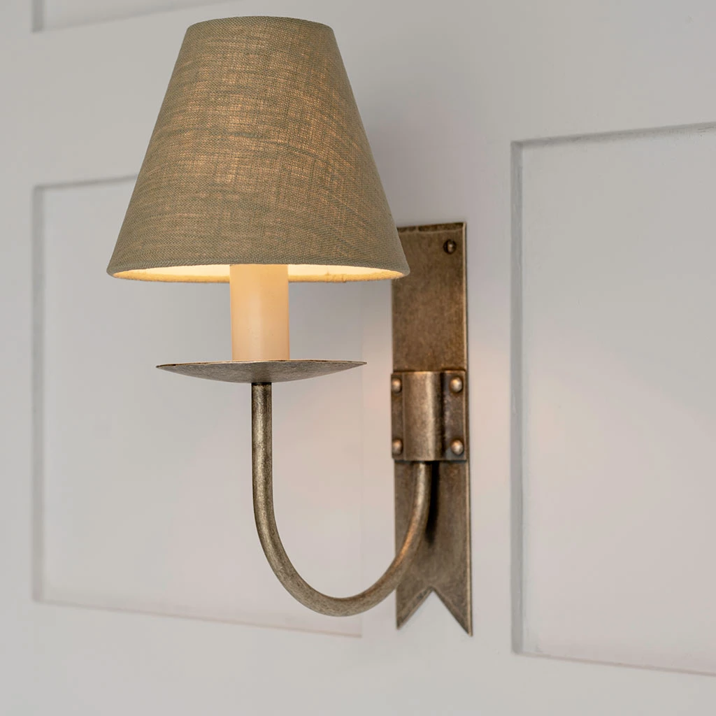 Candle Shade In Sage Waterford Linen 4 Candle Shade In Sage Waterford Linen - Image 2