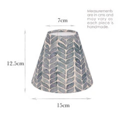 Candle Shade In Indigo Watercolour Leaf 7 Candle Shade In Indigo Watercolour Leaf -Curtains & Poles Sales 10CAN15WLIN 13