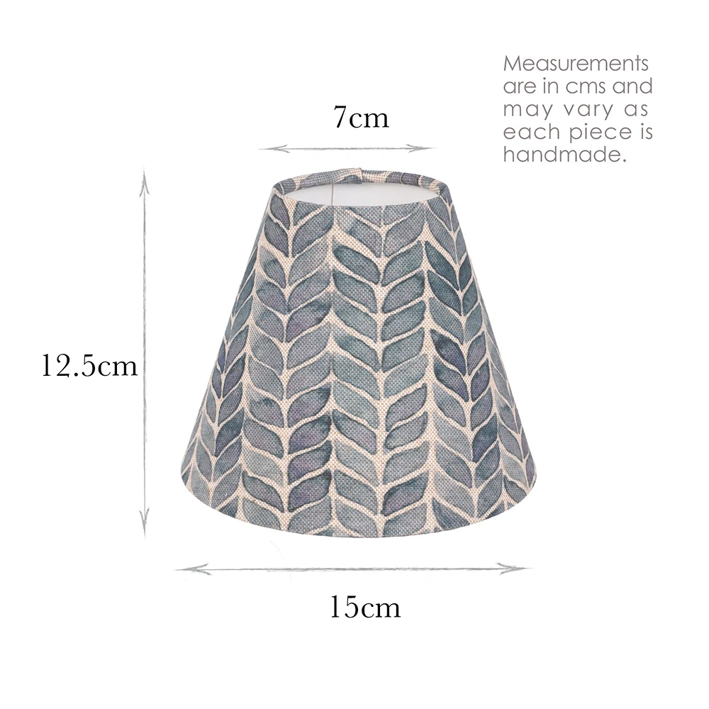 Candle Shade In Indigo Watercolour Leaf 5 Candle Shade In Indigo Watercolour Leaf - Image 3