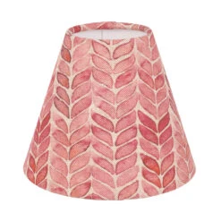 Candle Shade In Red Watercolour Leaf