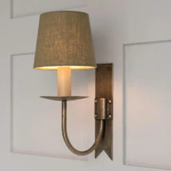 French Drum Candle Shade Sage Waterford Linen -Curtains & Poles Sales 10CANFD13WASA 12