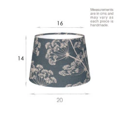 20cm Medium French Drum Shade In Indigo Cow Parsley 7 20cm Medium French Drum Shade In Indigo Cow Parsley -Curtains & Poles Sales 10FDM20CPIN 13