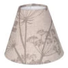 Candle Shade In Soft Grey Cow Parsley, Reversed -Curtains & Poles Sales 10can15cpsgrev 11