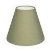 Candle Shade In Pale Green Faux Silk Dupion