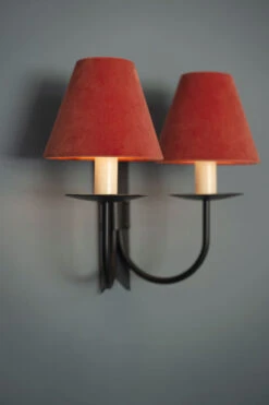 Candle Shade In Burnt Orange Hunstanton Velvet -Curtains & Poles Sales 10can15hubo 30