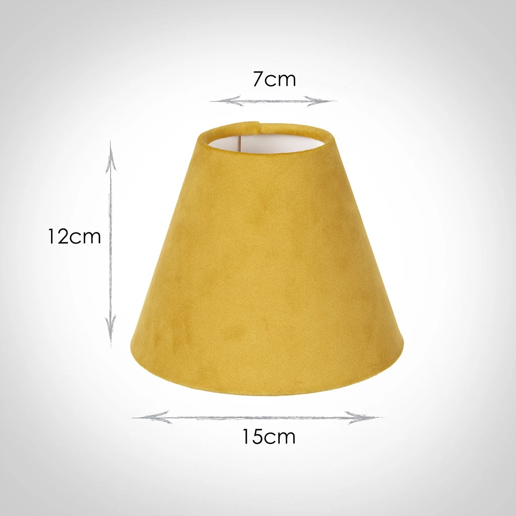 Candle Shade In Saffron Hunstanton Velvet 5 Candle Shade In Saffron Hunstanton Velvet - Image 3