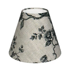 Candle Shade In Black Isabelle Linen
