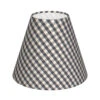 Candle Shade In Stone Grey Gingham -Curtains & Poles Sales 10can15lgsg 11