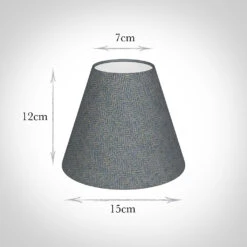 Candle Shade In Blue Herringbone Lovat Tweed 7 Candle Shade In Blue Herringbone Lovat Tweed -Curtains & Poles Sales 10can15lthb 13