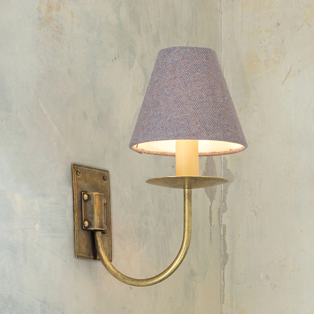 Candle Shade In Heather Herringbone Lovat Tweed 4 Candle Shade In Heather Herringbone Lovat Tweed - Image 2