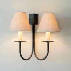 Candle Shade In Limestone Herringbone Lovat Tweed 9 Candle Shade In Limestone Herringbone Lovat Tweed -Curtains & Poles Sales 10can15lthl 30