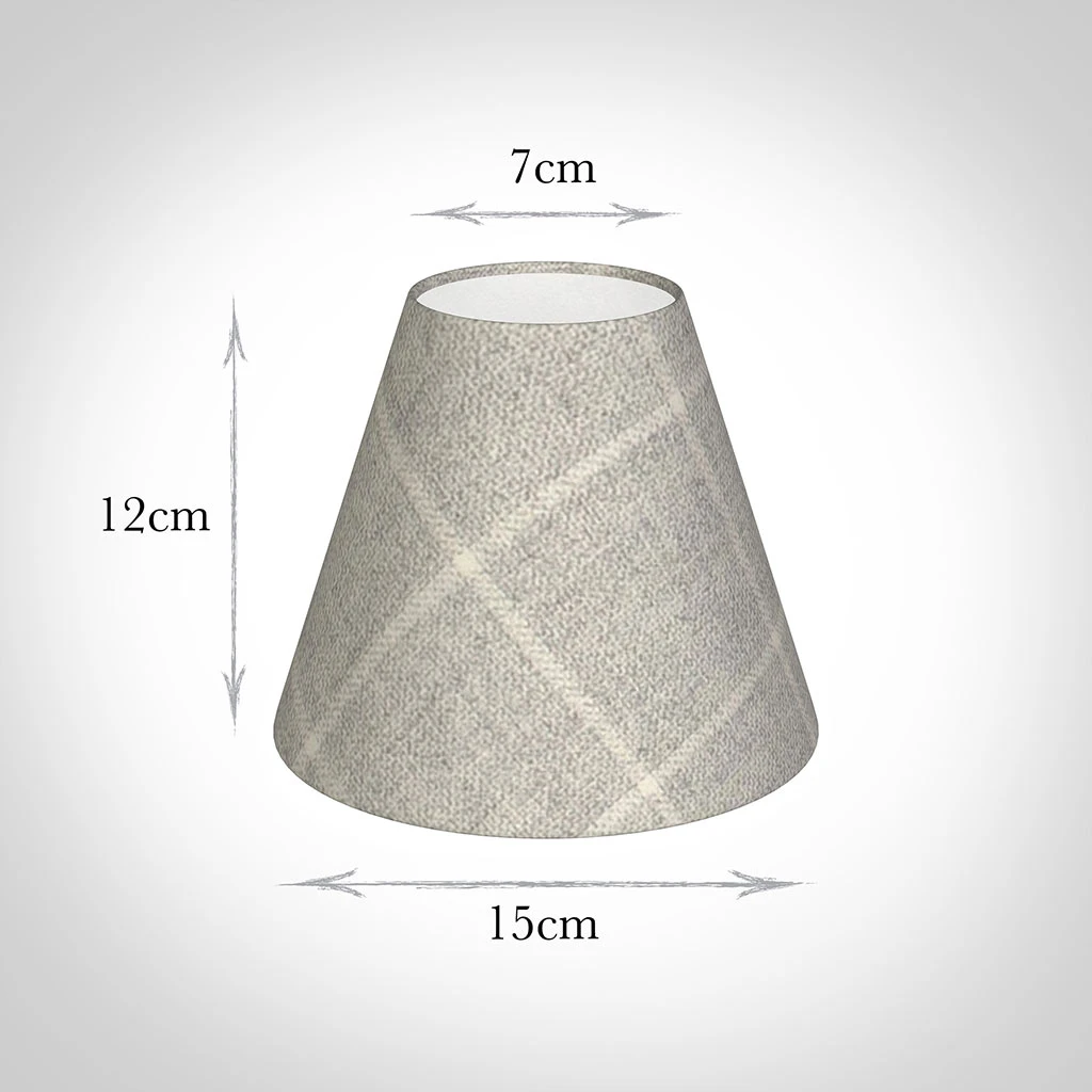 Candle Shade In Stirling Check Lovat Wool 4 Candle Shade In Stirling Check Lovat Wool - Image 2