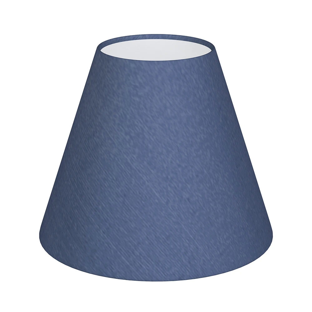 Candle Shade In Slate Blue Silk 3 Candle Shade In Slate Blue Silk
