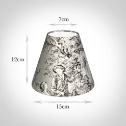 Candle Shade In Grey Pastoral Toile De Jouy -Curtains & Poles Sales 10can15tjpg 13