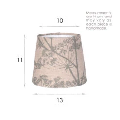 French Drum Candle Shade In Duck Egg Cow Parsley, Reversed -Curtains & Poles Sales 10canfd13cpderev 13