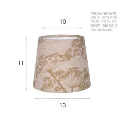 French Drum Candle Shade In Gold Cow Parsley, Reversed -Curtains & Poles Sales 10canfd13cpgorev 13
