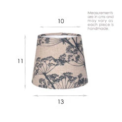 French Drum Candle Shade In Indigo Cow Parsley, Reversed -Curtains & Poles Sales 10canfd13cpinrev 13