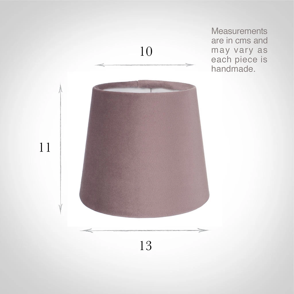 French Drum Candle Shade In Dusky Pink Hunstanton Velvet 4 French Drum Candle Shade In Dusky Pink Hunstanton Velvet - Image 2