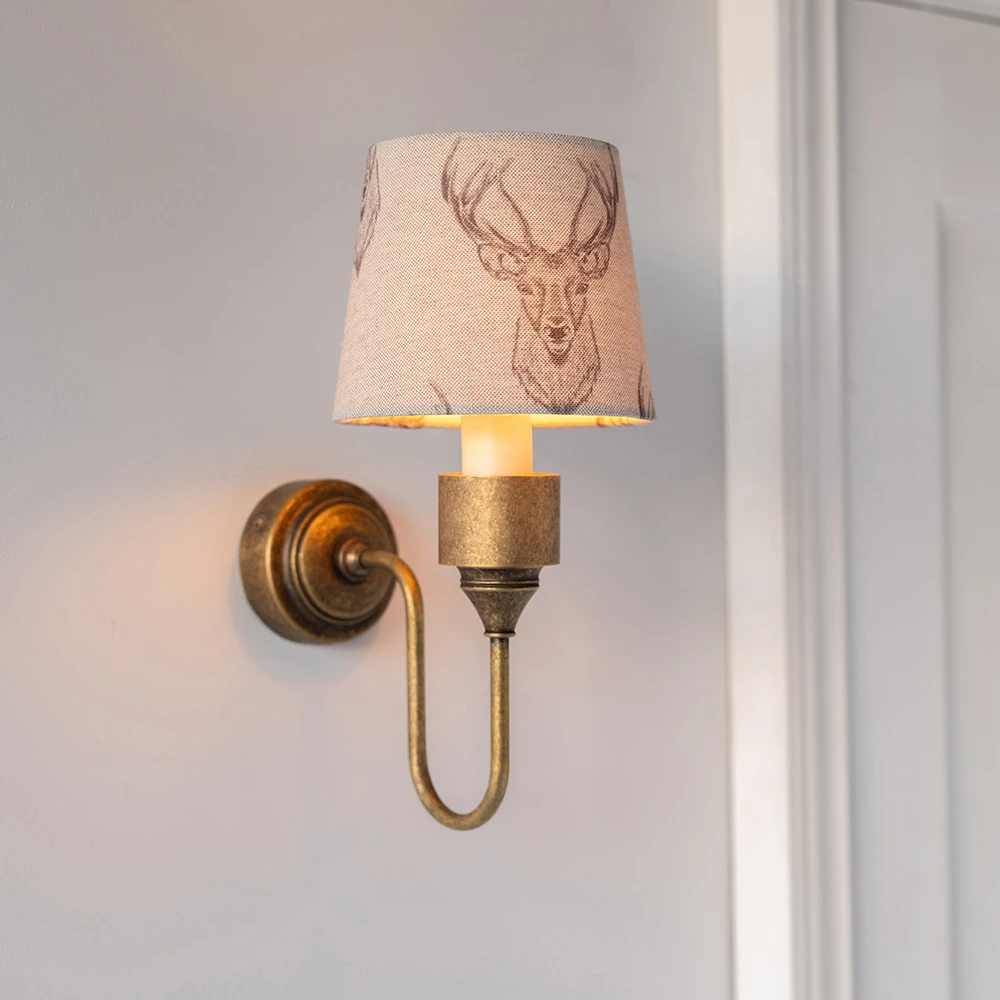 French Drum Candle Shade In Natural Stag 4 French Drum Candle Shade In Natural Stag - Image 2