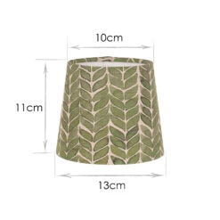 French Drum Candle Shade In Rich Green Watercolour Leaf -Curtains & Poles Sales 10canfd13wlrg 13