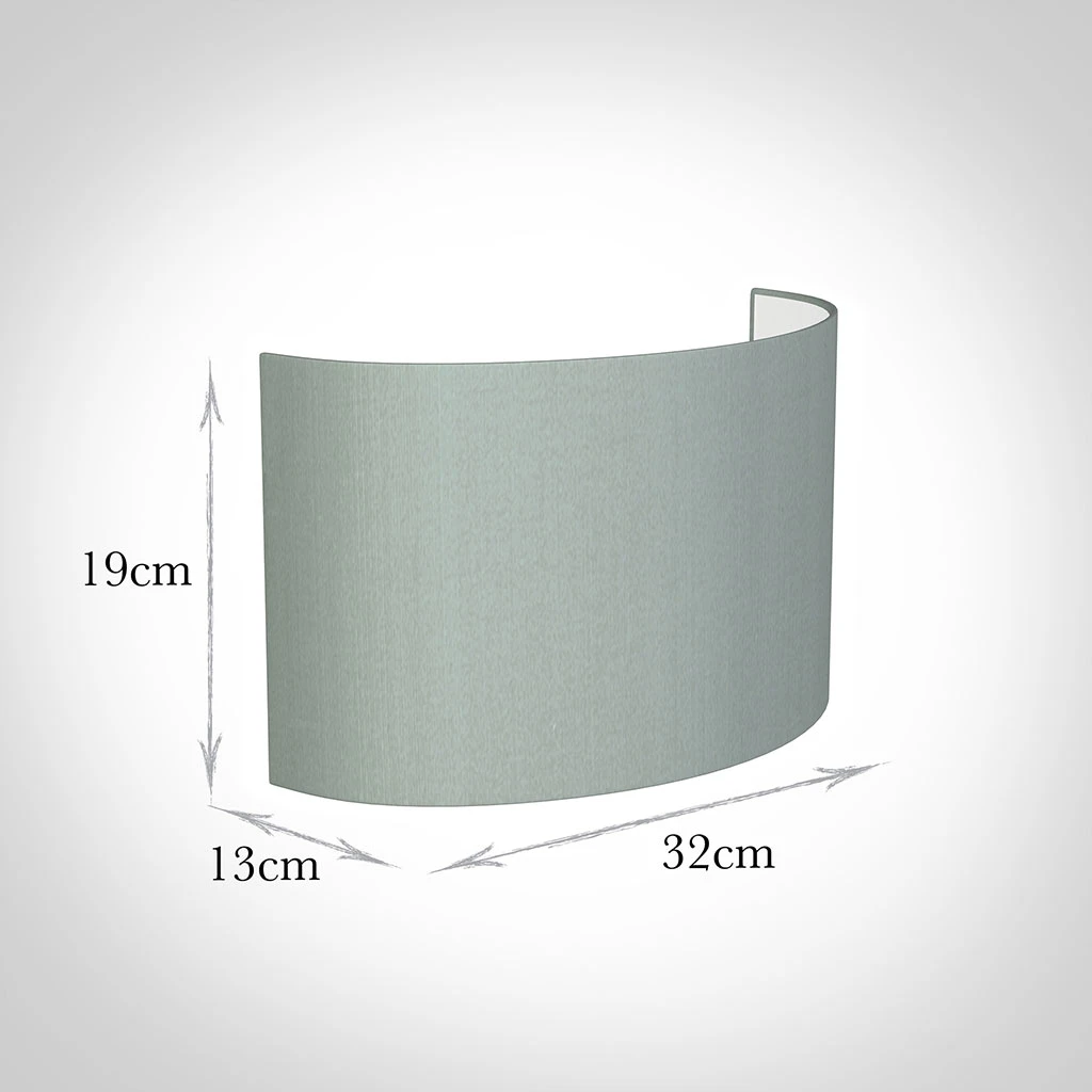 32cm Carlyle Half Shade In French Grey Silk 4 32cm Carlyle Half Shade In French Grey Silk - Image 2