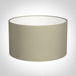35cm Wide Cylinder Shade In Pale Smoke Satin