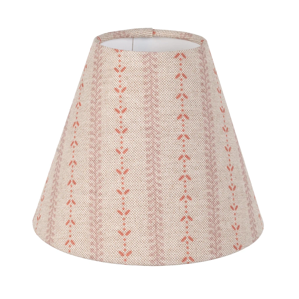 Candle Shade In Coral Cottage Stripe 3 Candle Shade In Coral Cottage Stripe