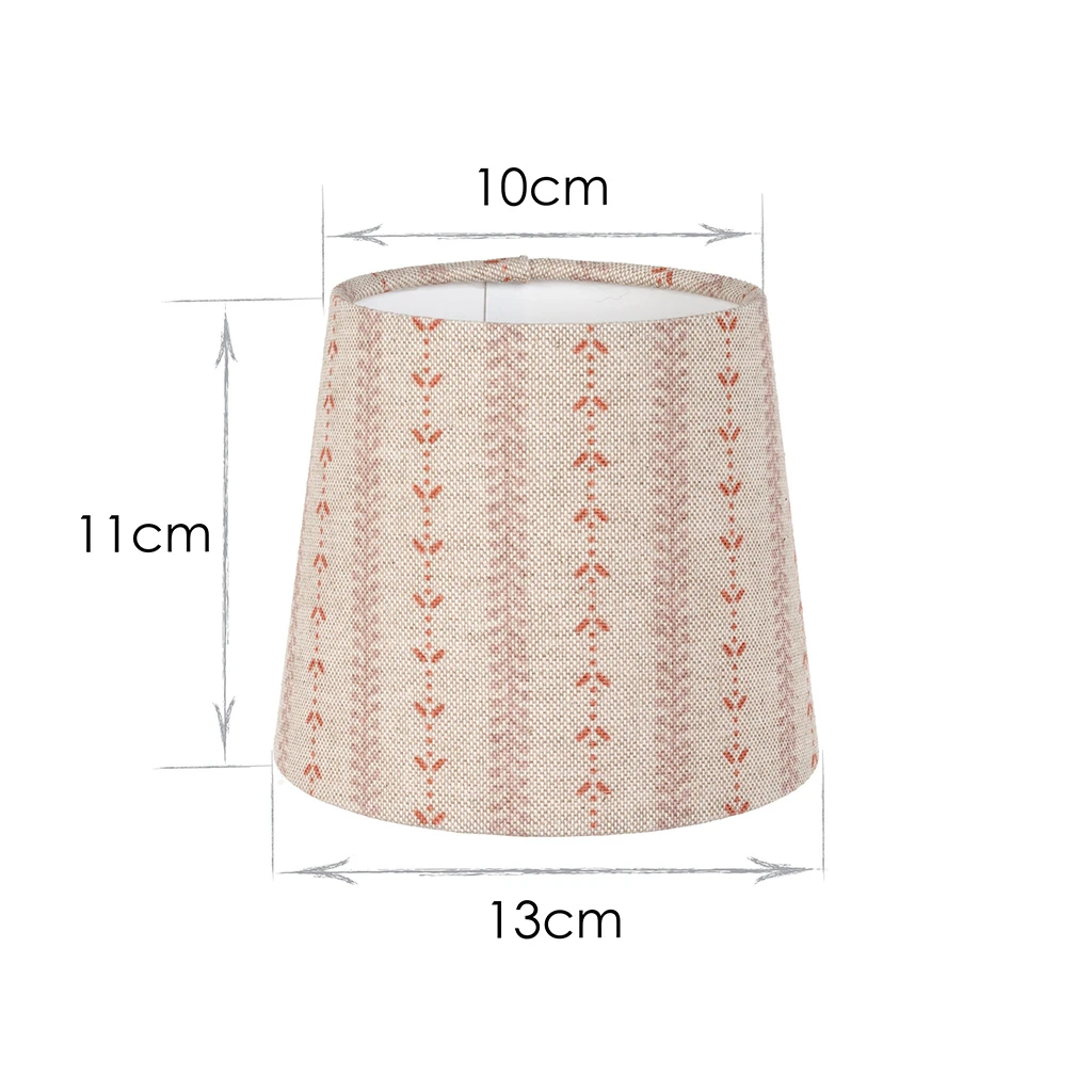 French Drum Candle Shade In Coral Cottage Stripe 5 French Drum Candle Shade In Coral Cottage Stripe - Image 3