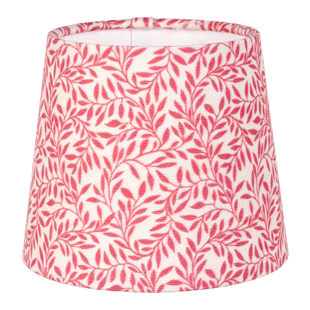 French Drum Candle Shade In Raspberry Spring Leaf 3 French Drum Candle Shade In Raspberry Spring Leaf