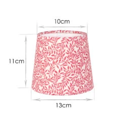 French Drum Candle Shade In Raspberry Spring Leaf 7 French Drum Candle Shade In Raspberry Spring Leaf -Curtains & Poles Sales 20CANFD13SLRB 13
