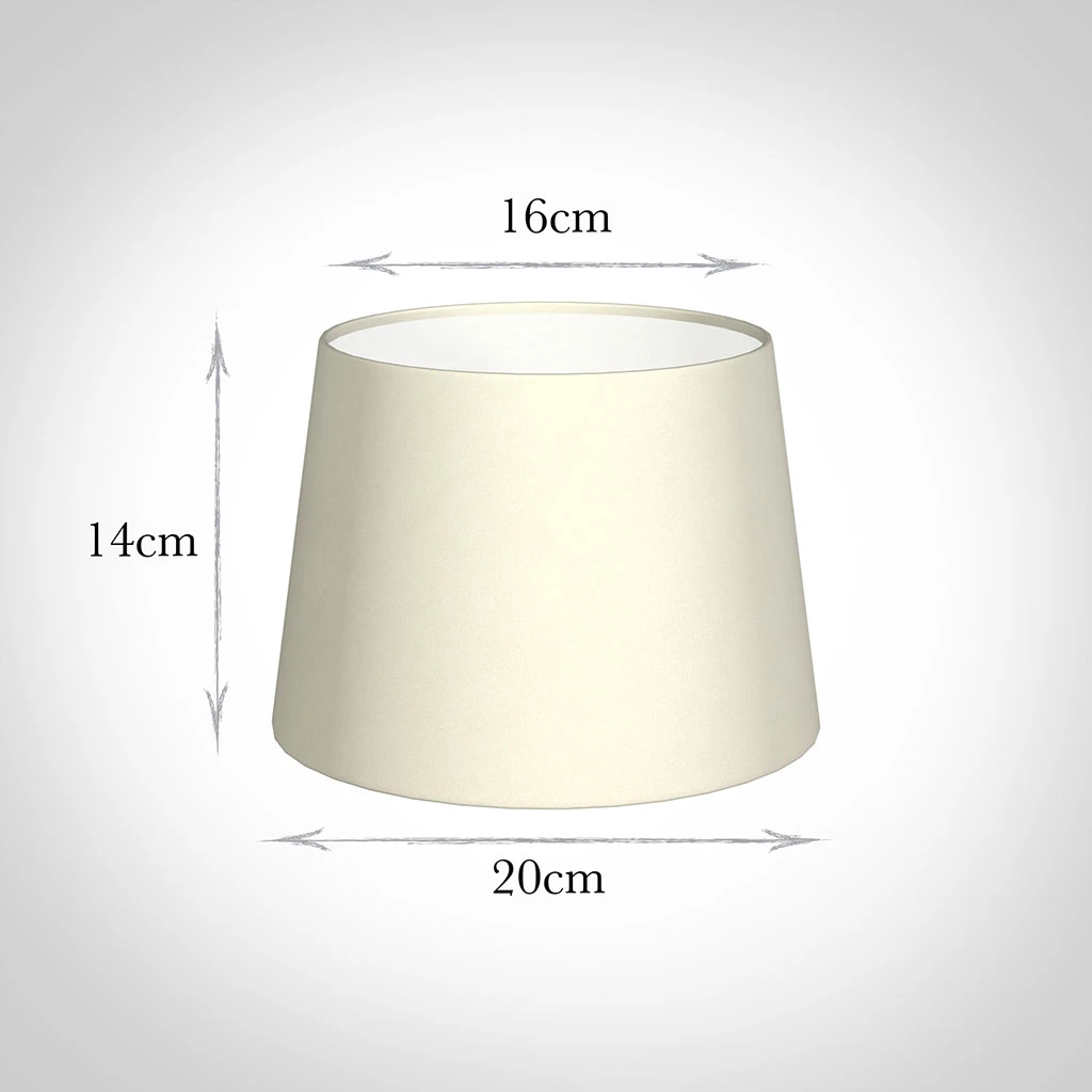 20cm Medium French Drum Shade In Cream Satin 4 20cm Medium French Drum Shade In Cream Satin - Image 2