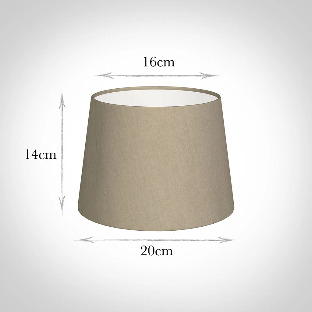 20cm Medium French Drum Shade In Limestone Waterford Linen 4 20cm Medium French Drum Shade In Limestone Waterford Linen - Image 2