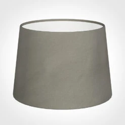 30cm Medium French Drum Shade In Pewter Satin