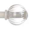 Fluted Glass Ball Finial For 12mm Pole In Clay 1 Fluted Glass Ball Finial For 12mm Pole In Clay -Curtains & Poles Sales 4009cl 11
