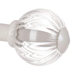 Fluted Glass Ball Finial For 12mm Pole In Clay -Curtains & Poles Sales 4009cl 20