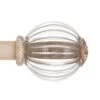 Fluted Glass Ball Finial For 12mm Pole Old Ivory -Curtains & Poles Sales 4009oi 1