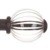 Fluted Glass Ball Finial For 20mm Pole In Beeswax 2 Fluted Glass Ball Finial For 20mm Pole In Beeswax -Curtains & Poles Sales 4010bw 1
