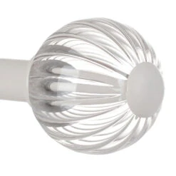 Fluted Glass Ball Finial For 20mm Pole In Clay 9 Fluted Glass Ball Finial For 20mm Pole In Clay -Curtains & Poles Sales 4010cl 20