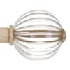 Fluted Glass Ball Finial For 25mm Pole In Old Ivory 1 Fluted Glass Ball Finial For 25mm Pole In Old Ivory -Curtains & Poles Sales 4011oi 1