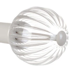 Fluted Glass Ball Finial For 38mm Pole In Clay -Curtains & Poles Sales 4012cl 20