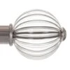 Fluted Glass Ball Finial For 38mm Pole In Mercury