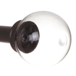 Glass Finial For 20mm Pole In Matt Black 9 Glass Finial For 20mm Pole In Matt Black -Curtains & Poles Sales 451mb 2