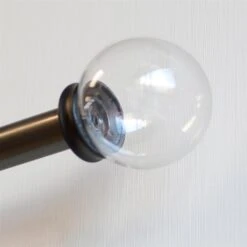 Glass Finial For 20mm Pole In Matt Black 11 Glass Finial For 20mm Pole In Matt Black -Curtains & Poles Sales 451mb 4
