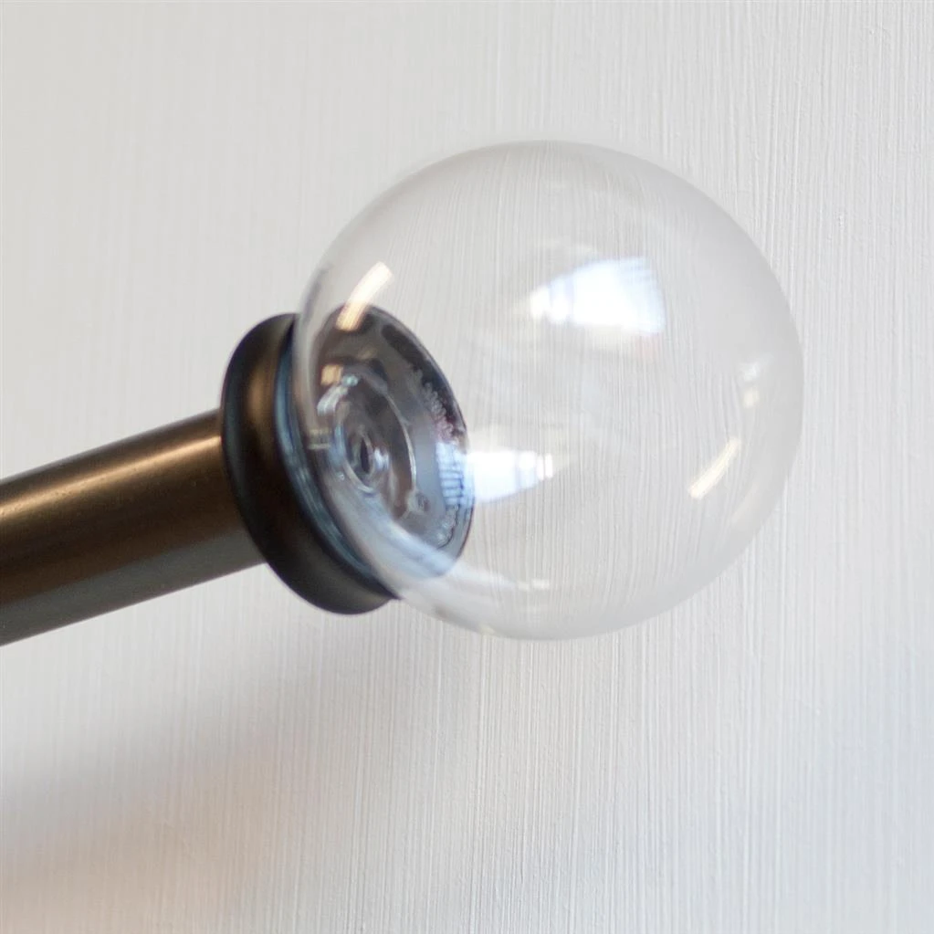 Glass Finial For 20mm Pole In Matt Black 7 Glass Finial For 20mm Pole In Matt Black - Image 5