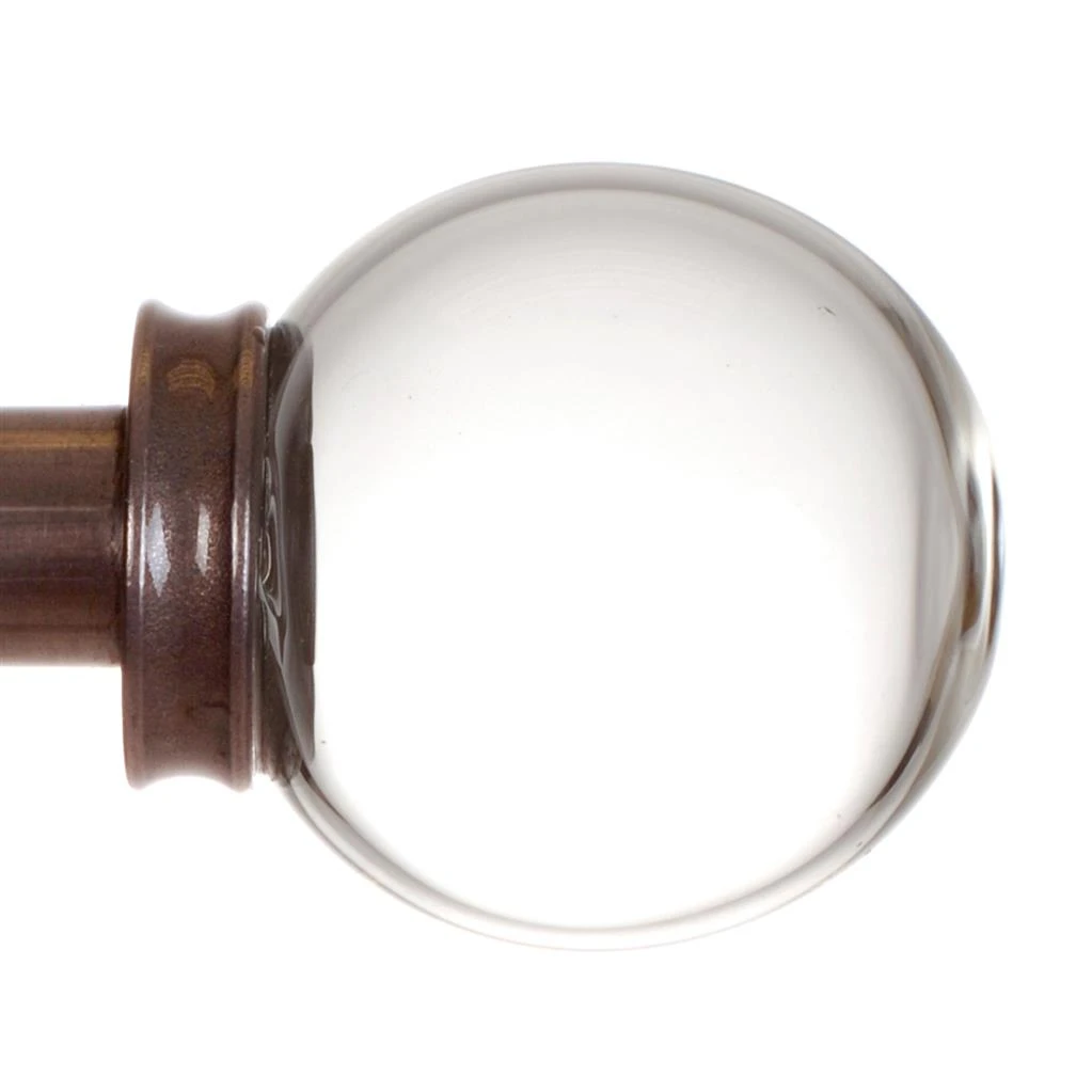 Glass Finial For 20mm Pole In Polished 3 Glass Finial For 20mm Pole In Polished