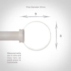 25mm Glass Finial In Clay 8 25mm Glass Finial In Clay -Curtains & Poles Sales 452cl 13